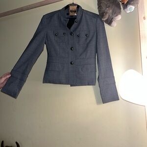 Express Gray Jacket with Shiny Silver Accents